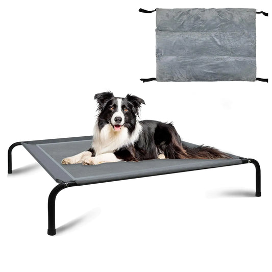 Elevated Comfort Large Dog Bed with Cushion