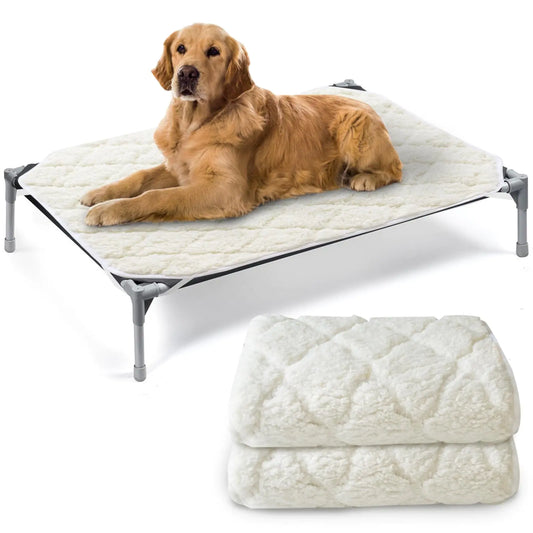 Waterproof Plush Dog Bed Pads (2-Pack)